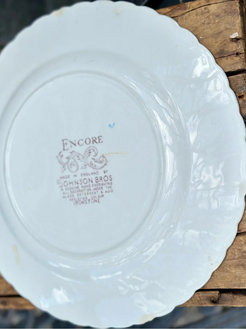 Johnson Bros Encore Ironstone 2 Cereal Bowls & Dinner Plate England